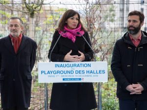 Playground des halles de Paris avec Anne Hidalgo et Romain Froquet